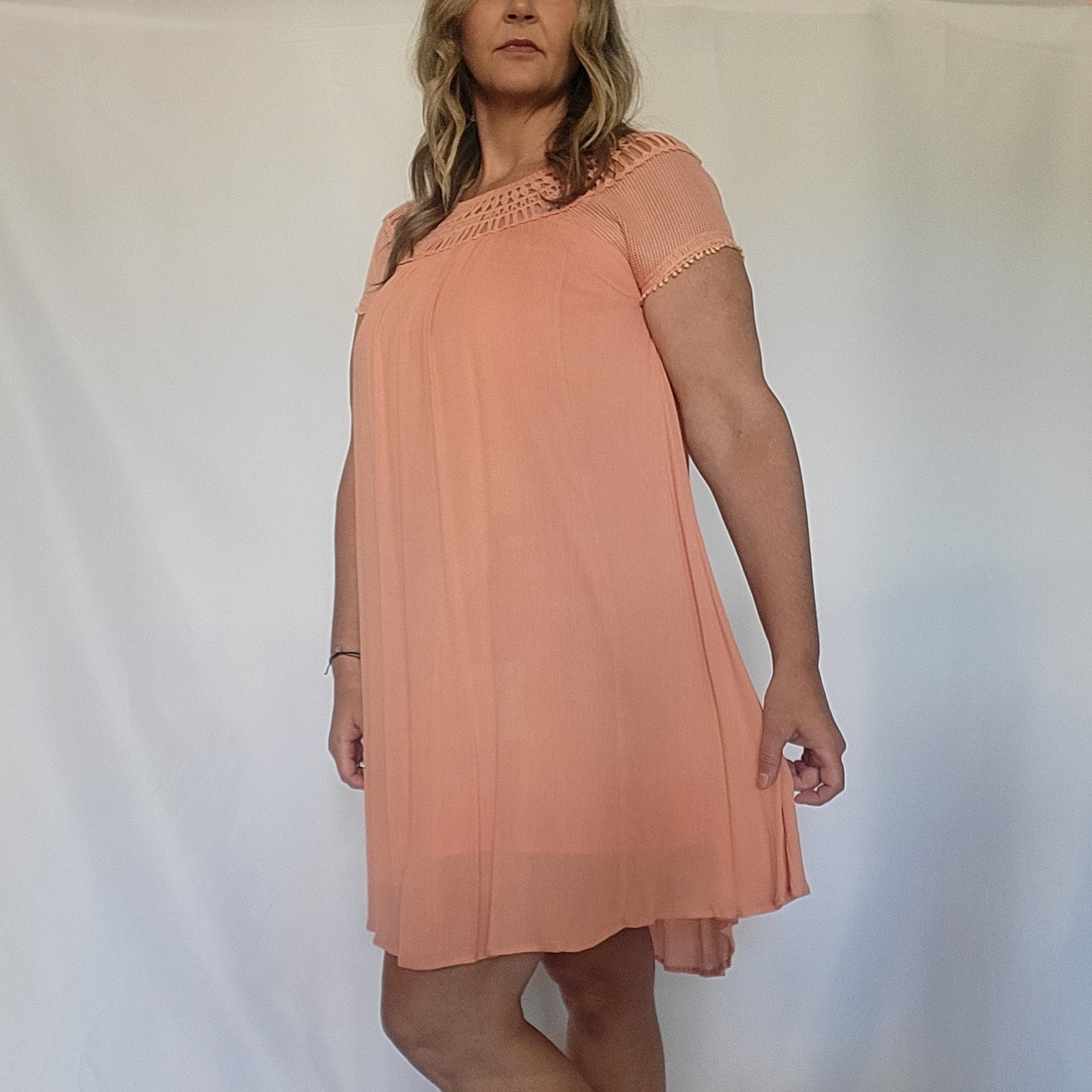 Peach Crochet Swim Cover