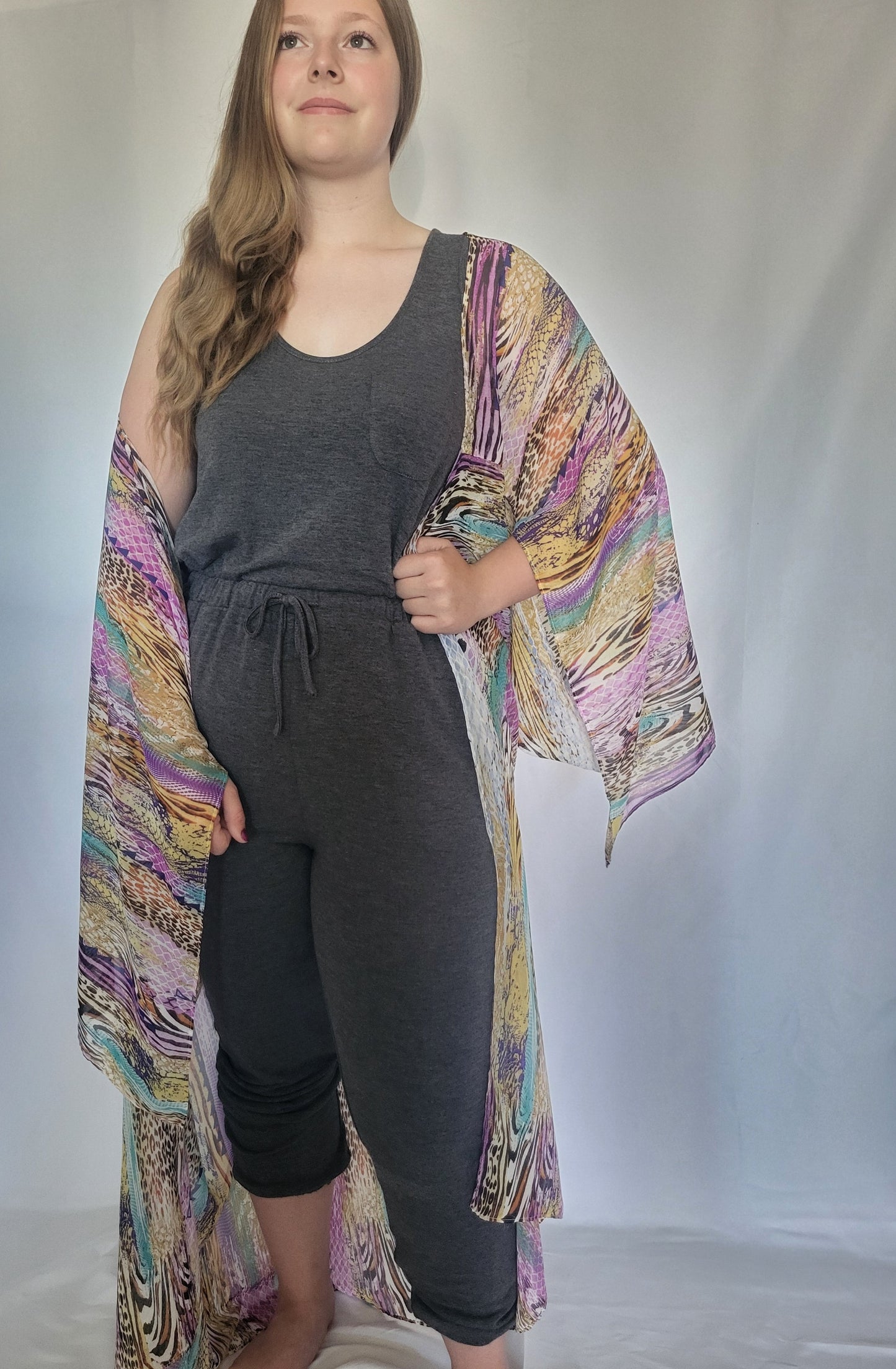 Multi Color Animal Print Swim Cover