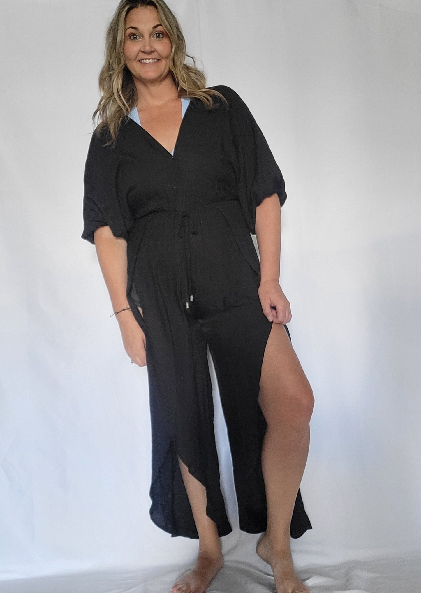 Black Pants Swim Cover up