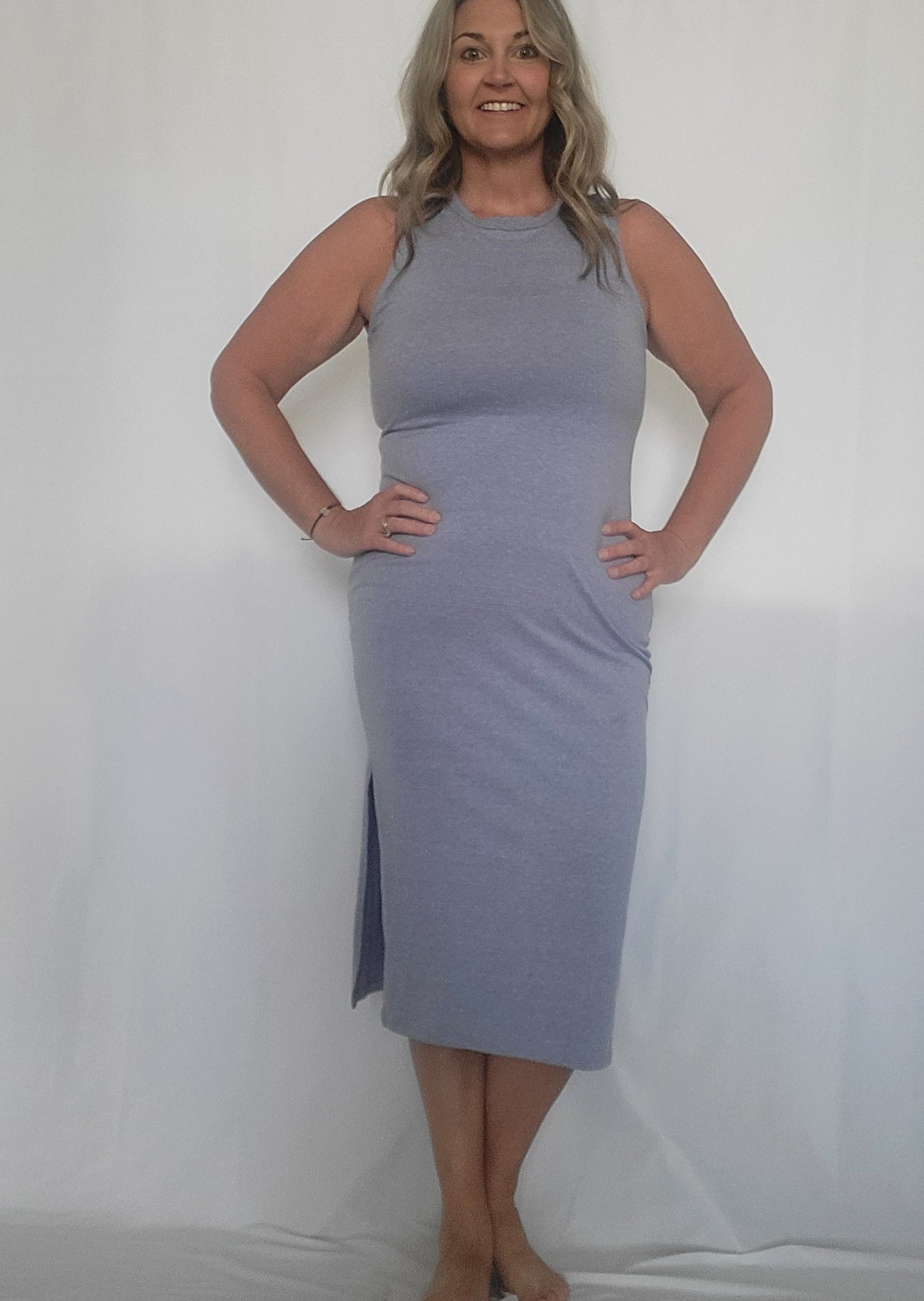 Sleeveless Perrywinkle Maxi Dress