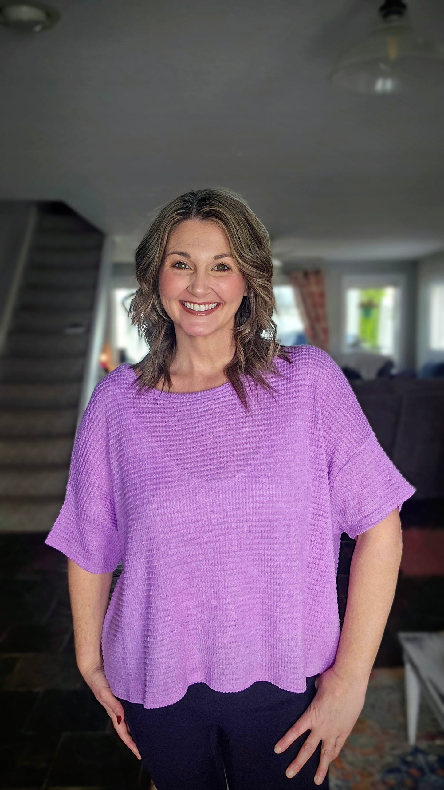 Lily Drop Shoulder Short Sleeve Top