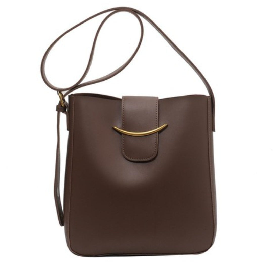 Vegan Leather Brown Cross-body Messenger Bag