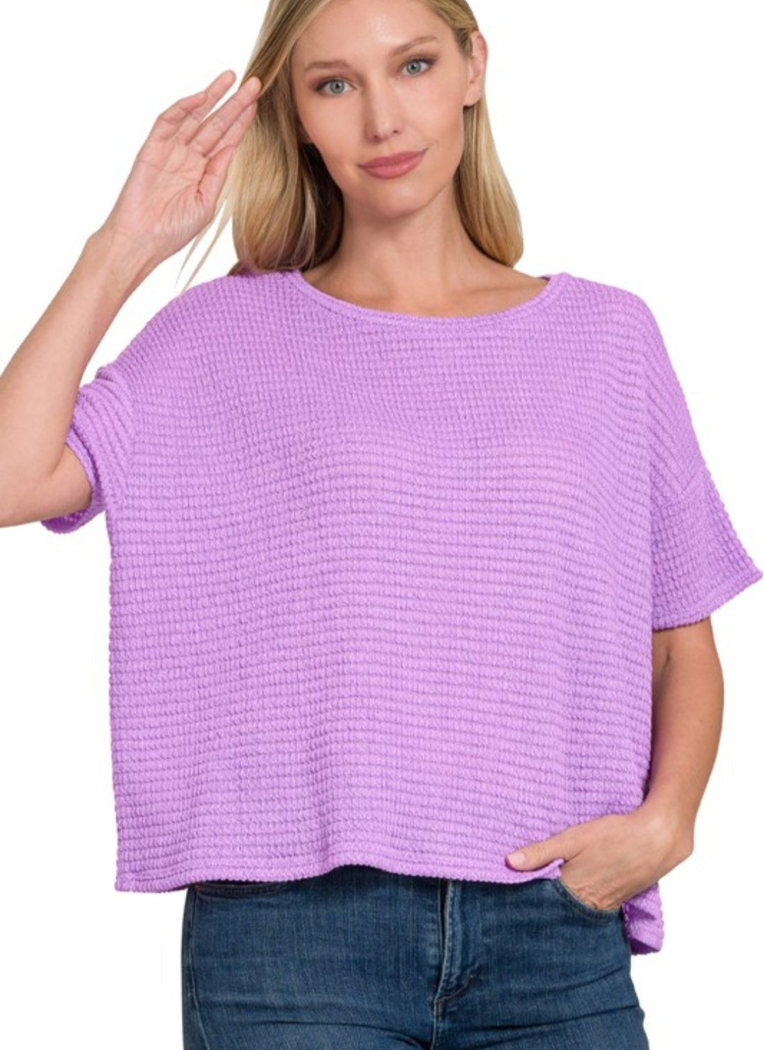 Lily Drop Shoulder Short Sleeve Top