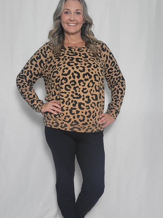 Cheetah Print Long Sleeve Shirt