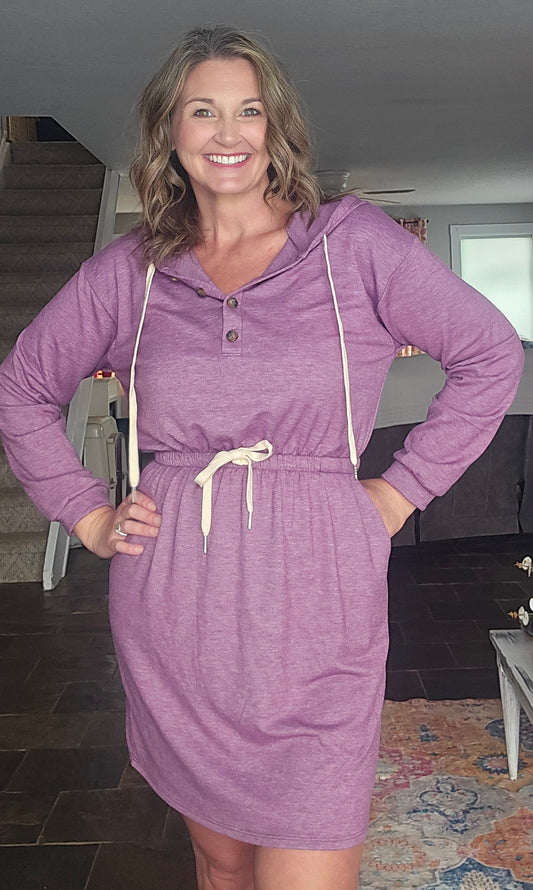 Plum Perfect Hoodie Dress