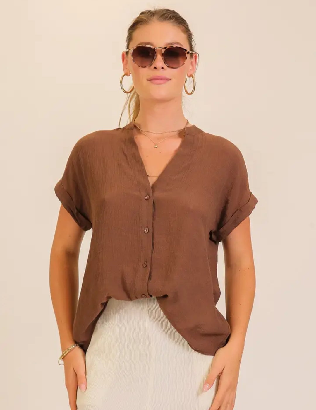 Sutton Gauze Button Down